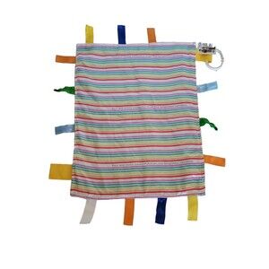 Baby Jack Co Taggie Rainbow Blue Security Blanket/Lovey New 18" X 14"